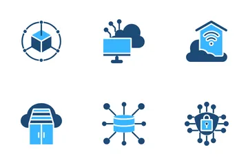 Cloud Computing-Netzwerk Symbolpack