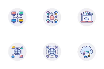 Cloud Computing-Netzwerk Symbolpack