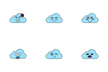 Cloud Emoji Icon Pack
