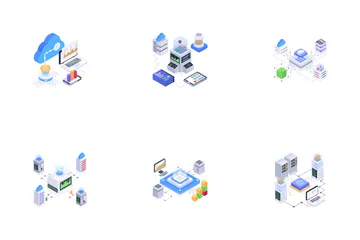 Cloud Hosting And Storage Icon Pack