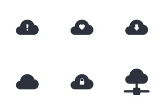 Cloud Network Communications Icons