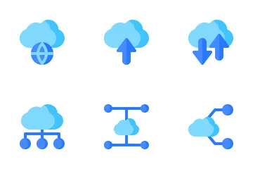 Cloud-Netzwerke Symbolpack