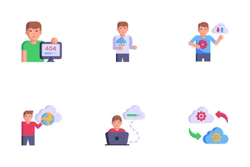 Cloud Processing Services Icon Pack