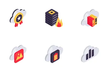 Cloud Server And Database Icon Pack