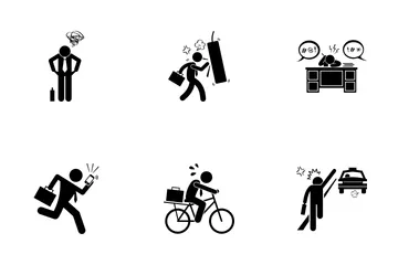 Clumsy Businessman Icon Pack