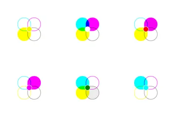 CMYK - RGB Color Wheels Icon Pack