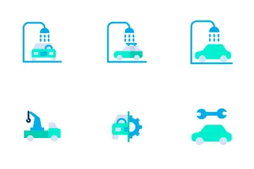 Servicios de coche - Piso Paquete de Iconos