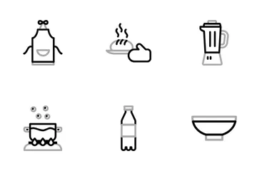 Cocina y cocina Paquete de Iconos