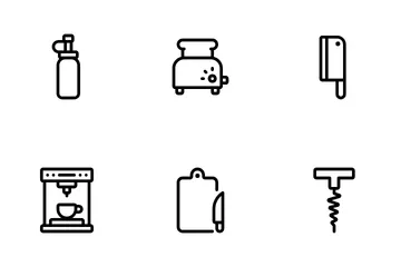 Cocina y cocina Paquete de Iconos