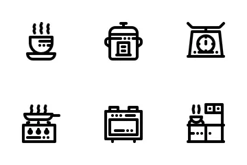 Cocina y cocina Paquete de Iconos