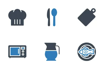 Cocina y cocina Paquete de Iconos