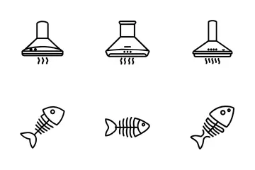 Cocina y comestibles Paquete de Iconos