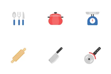 Cocina y utensilio Paquete de Iconos