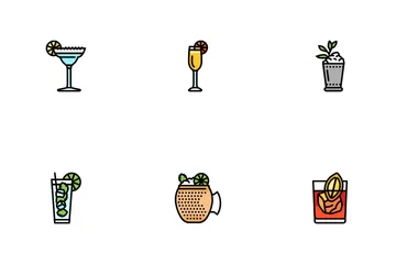 Cocktail Glass Icon Pack