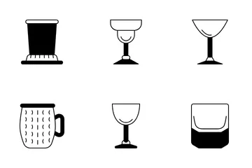 Cocktail Glasses Icon Pack