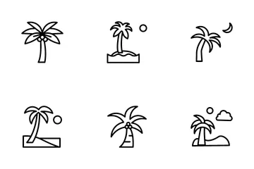Coconut Tree Icon Pack