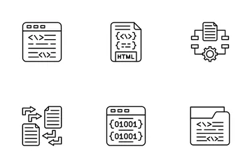 Codificação e Desenvolvimento Pacote de Ícones