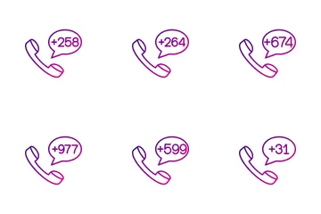 Código de discagem do país Pacote de Ícones