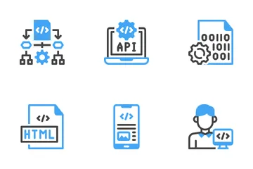 Código de programación informática Paquete de Iconos