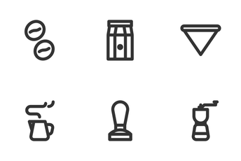 Coffee Cafe (Line) Icon Pack