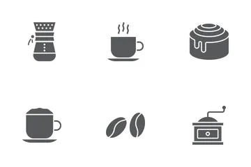 Coffee Glyph Icons Icon Pack
