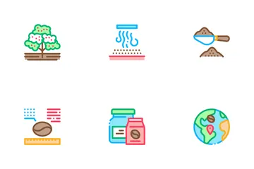 Coffee Production Icon Pack