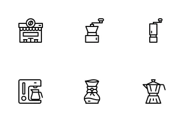 Coffee Shop And Eatery Icon Pack