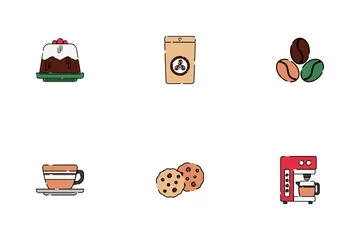 Coffee Shop Element Icon Pack