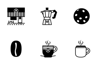 Coffee Shop (glyph) Icon Pack