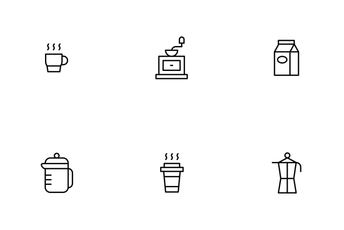 Coffee Thinline Icon Pack
