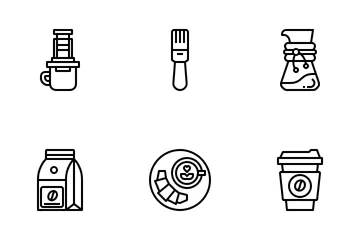 Coffee Tools And Equipment Icon Pack