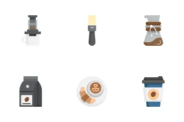 Coffee Tools And Equipment Icon Pack