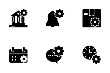Cog Gear Wheel System Setting Icon Pack