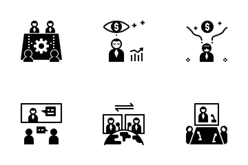 Colaboração Empresarial Pacote de Ícones