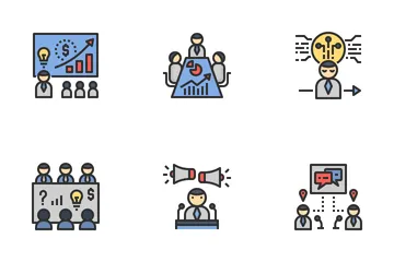 Colaboração Empresarial Pacote de Ícones