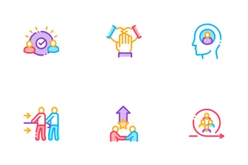 Trabalho de colaboração Pacote de Ícones