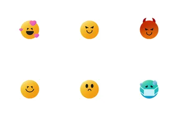 Coleção de emoticons Pacote de Ícones