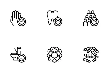 Collection Bacteria Germs Icon Pack
