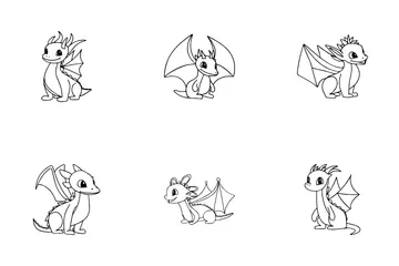 Collection Of Baby Dragon Icon Pack