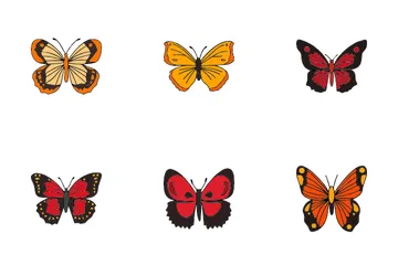 Collection Of Beautiful Butterflies Icon Pack