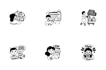 College And University Stickers Icon Pack