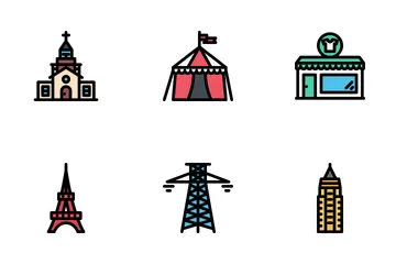 Città colorata Icon Pack