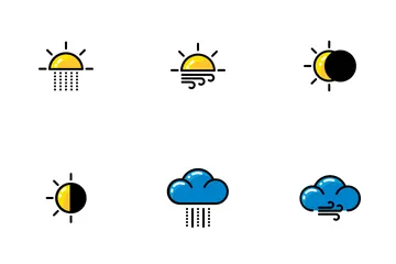 Color de configuración del tiempo Paquete de Iconos