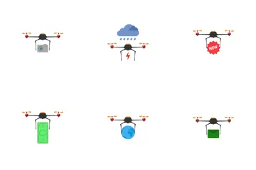 Color de drones Paquete de Iconos