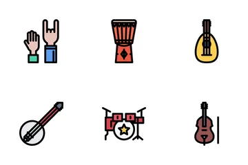 Musica coloreada Paquete de Iconos