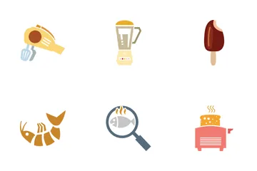Colored Food Vector Icons Icon Pack