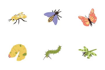 Colorful Insect Icon Pack