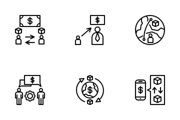 Negocio de mercancía Paquete de Iconos