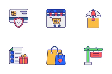 Comercio electrónico y compras Paquete de Iconos