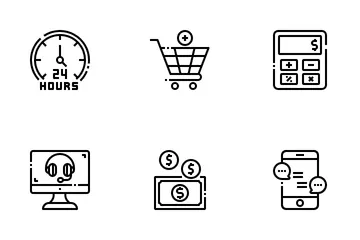 Comercio electrónico y compras Paquete de Iconos